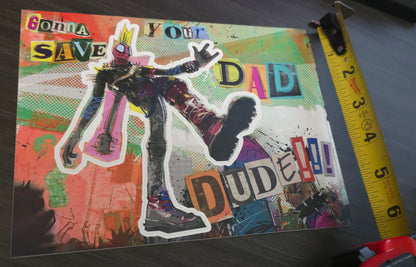 Save Your Dad — Hobie Fan Art Kiss-Cut Sheet